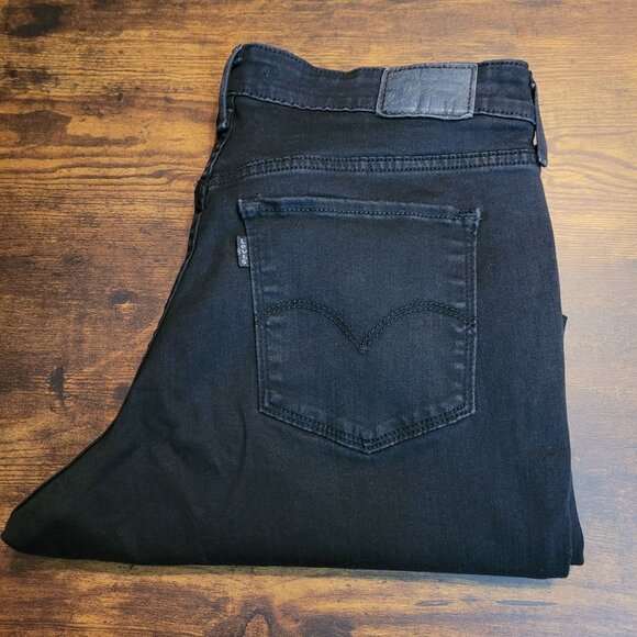 Levi's Jeans 16 W Skinny 711 Mid Rise Black Wash Stretch Denim Western Rodeo - Picture 3 of 11